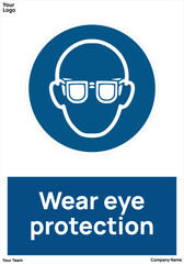 Obraz premium Wear eye protection sign