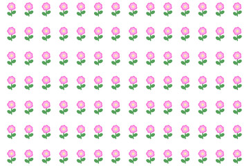 ポップな花のピンクのシームレスパターン背景　