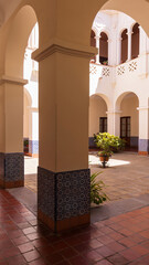 Salta colonial architecture and Central Plaza of 9 of July Plaza 9 De Julio in historic city center.
