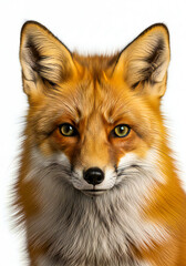 Fototapeta premium Ultra-Realistic Red Fox Portrait Collection on White Background