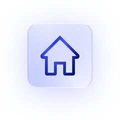Glassmorphism Icon Outlined Home Icon House Outline Soft Shadow Glassmorphic Home Symbol Simple House Icon Minimal Home Icon Empty House Icon Real Estate Icon Home Wireframe Residence Outline