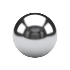 Reflective chrome sphere with metallic finish