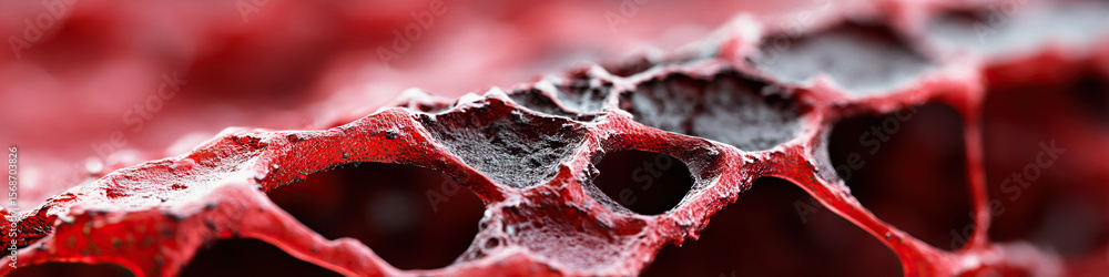Poster high-resolution image of porous red material