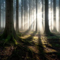 morning in the forest