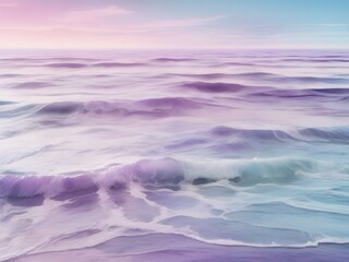 Fototapeta premium Gradient watercolor wave background with soft purple and sky tones forming peaceful oceanic atmosphere