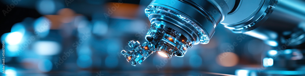 Poster robotic arm end effector with internal components