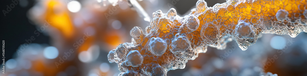 Fototapete digital rendering of interconnected organic structures