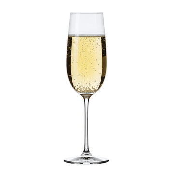 Glass of sparkling champagne for celebration
