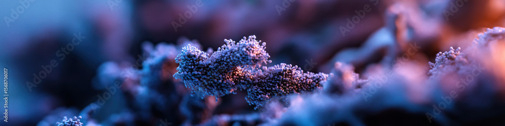 Poster microscopic branching structure with nodules