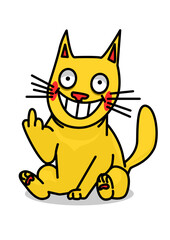 illustration of a gesturing cat