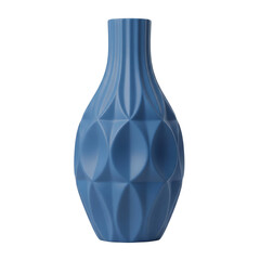 Modern blue vase with geometric pattern