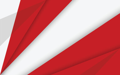 Red Abstract Geometric Background with Diagonal Layers and White Space. Illustration vector 10 eps.