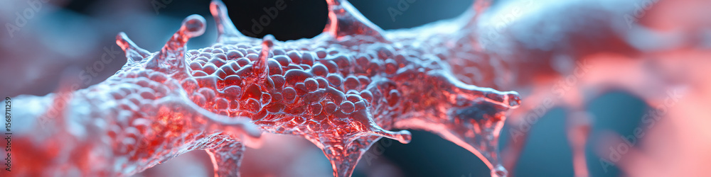 Fototapete three-dimensional rendering of translucent organic structure