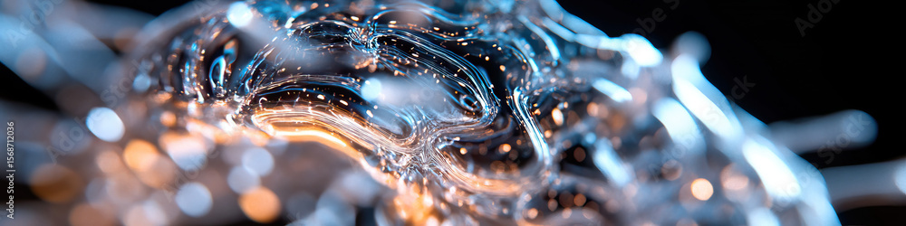 Poster abstract translucent substance with internal luminescence