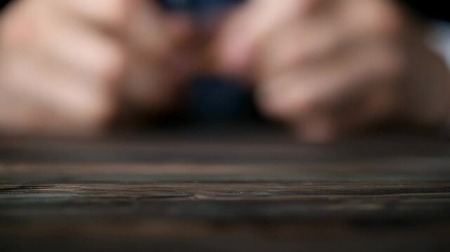 Creative hands connecting wooden puzzle pieces, showcasing problem solving skills, focus, and tactile creativity collaborative growth oriented