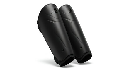 Pair of black protective shin guards