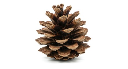 Close-up of a pine cone, light brown with intricate scales