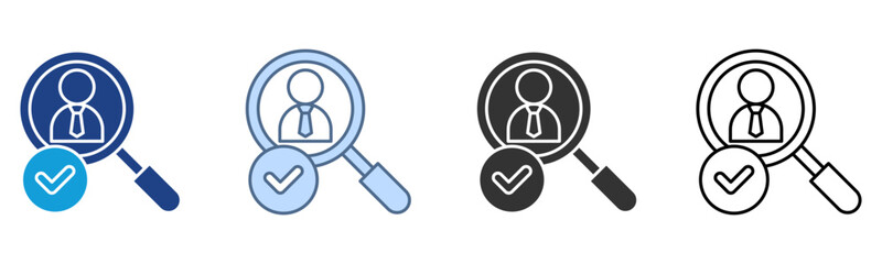 Hiring Icon Set Multiple Style Collection