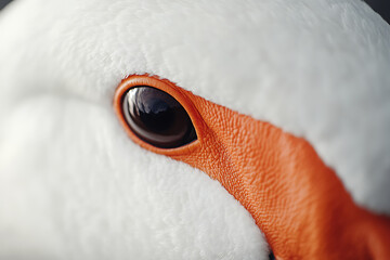 A high resolution macro shot of a swan s eye capturing its depth and rich detail