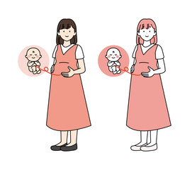 赤ちゃんと妊婦さんのセット