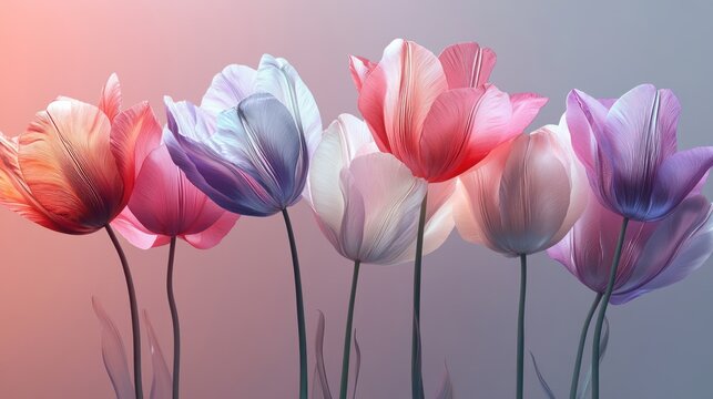 Soft Tulips in Pastel Hues