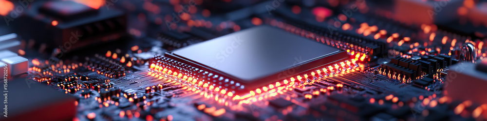 Poster microprocessor and circuit board detail