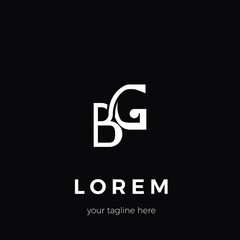 Modern and Simple BG Letter Logo, suitable for business services or products