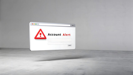 Warning alert on browser window security notification