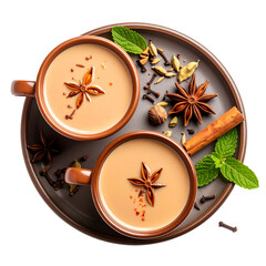 Flavorful Indian Chai Tea in Rustic Setting