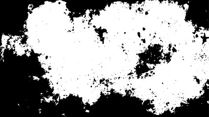 High Contrast Grunge Texture Background with Distressed Splatter and Torn Edges in Black and White