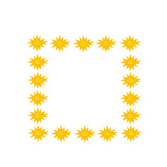 Obraz premium square flower frame