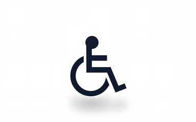 Wheelchair accessibility icon for disability support and public spaces isolated on transparent background. High quality