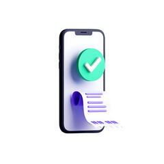 Mobile phone showing successful digital transaction confirmation, secure online payment processing, and electronic receipt display.
