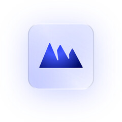 Glassmorphism Icon Mountain Icon Peak Icon Soft Shadow Glassmorphic Hill Icon Nature Icon Outdoor Icon Hiking Icon Summit Icon Travel Icon Mountain Range
