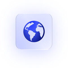 Glassmorphism Icon Earth Globe Icon Globe Icon Soft Shadow Glassmorphic World Icon Planet Icon Global Icon International Icon Worldwide Icon Globe Symbol Earth Sphere