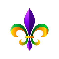 Symbolic Fleur-de-lis Design A Vibrant, Colorful, Artistic Representation of, Heritage, and Celebration