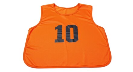 Orange sleeveless sports vest with number 10