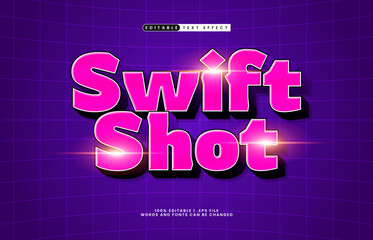 swift shot editable text effect with a team and sport text effect