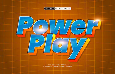 power play editable text effect with a team and sport text effect