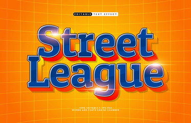 street league editable text effect with a team and sport text effect