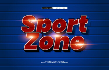 sport zone editable text effect with a team and sport text effect