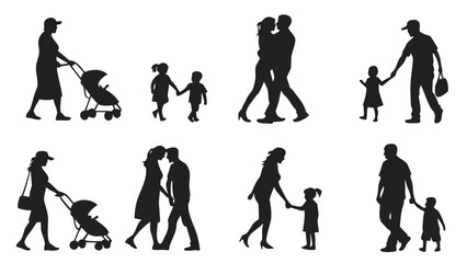 vector silhouettes of people