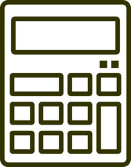 Outline Calculator Icon