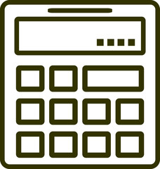 Outline Calculator Icon