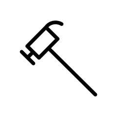 hammer line icon