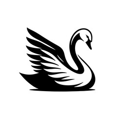 swan silhouette , swan vector