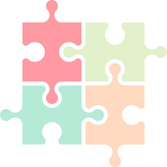 Colorful jigsaw puzzle pieces