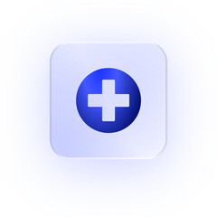 Glassmorphism Icon Medical Cross Icon Cross Icon Soft Shadow Glassmorphic Health Icon Healthcare Icon Emergency Icon Hospital Icon Red Cross Icon Clinic Icon First Aid Icon