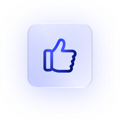 Glassmorphism Icon Thumbs Up Icon Like Icon Soft Shadow Glassmorphic Approve Icon Positive Icon Hand Icon Gesture Icon Okay Icon Good Icon Agree Icon