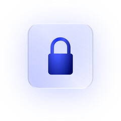 Glassmorphism Icon Padlock Icon Lock Icon Soft Shadow Glassmorphic Secure Icon Privacy Icon Protection Icon Safe Icon Lock Symbol Safety Icon Closed Icon